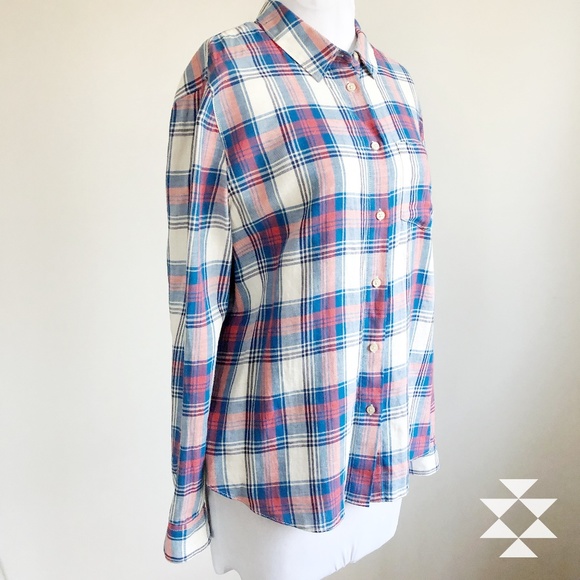 Madewell Tops - Madewell Shrunken Plaid Woman Shirt Blouse NWOT M